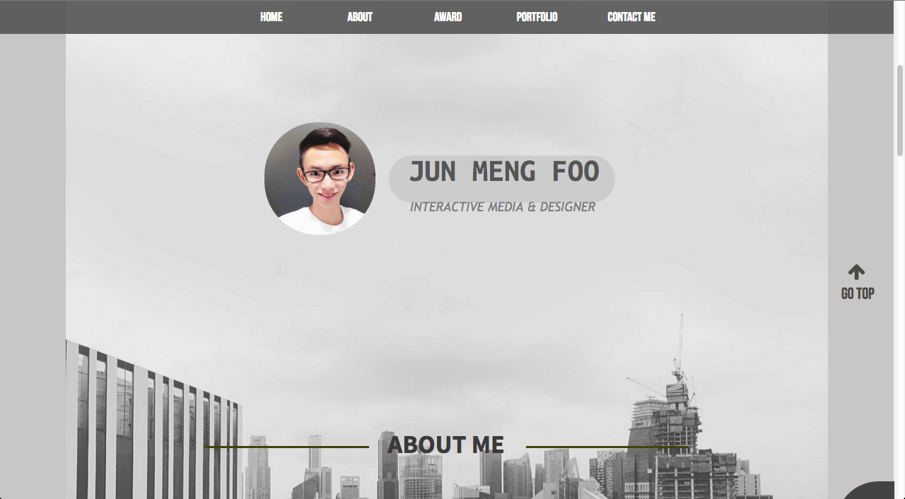 JunMeng-Portfolio-Website-Screenshot-1